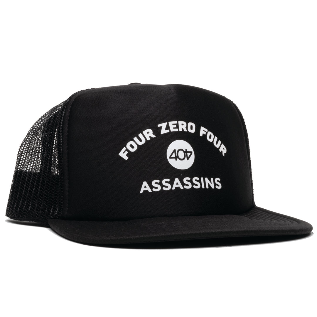 404 Assassins Black Foam Trucker Hat